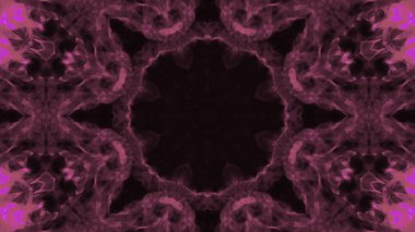 Soyut boya fırça mürekkep patlayabilir formanın düzgün kavramı simetrik desen süs dekoratif Kaleidoscope hareketi geometrik daire ve yıldız şekli