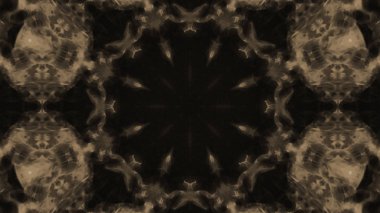 Soyut boya fırça mürekkep patlayabilir formanın düzgün kavramı simetrik desen süs dekoratif Kaleidoscope hareketi geometrik daire ve yıldız şekli