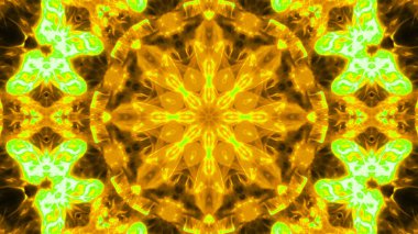 Soyut boya fırça mürekkep patlayabilir formanın düzgün kavramı simetrik desen süs dekoratif Kaleidoscope hareketi geometrik daire ve yıldız şekli