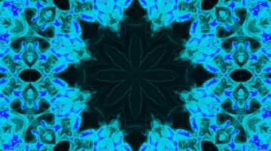 Soyut boya fırça mürekkep patlayabilir formanın düzgün kavramı simetrik desen süs dekoratif Kaleidoscope hareketi geometrik daire ve yıldız şekli