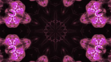 Soyut boya fırça mürekkep patlayabilir formanın düzgün kavramı simetrik desen süs dekoratif Kaleidoscope hareketi geometrik daire ve yıldız şekli