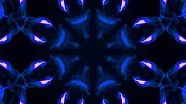 Soyut boya fırça mürekkep patlayabilir formanın düzgün kavramı simetrik desen süs dekoratif Kaleidoscope hareketi geometrik daire ve yıldız şekli