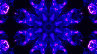 Soyut boya fırça mürekkep patlayabilir formanın düzgün kavramı simetrik desen süs dekoratif Kaleidoscope hareketi geometrik daire ve yıldız şekli