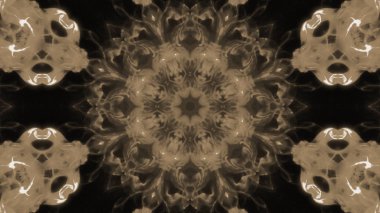 Soyut boya fırça mürekkep patlayabilir formanın düzgün kavramı simetrik desen süs dekoratif Kaleidoscope hareketi geometrik daire ve yıldız şekli