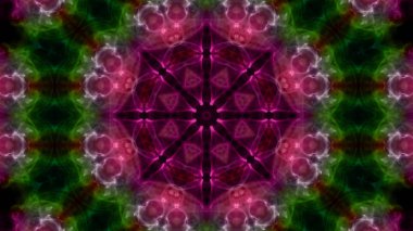 Soyut boya fırça mürekkep patlayabilir formanın düzgün kavramı simetrik desen süs dekoratif Kaleidoscope hareketi geometrik daire ve yıldız şekli