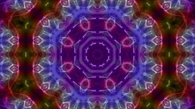 Soyut boya fırça mürekkep patlayabilir formanın düzgün kavramı simetrik desen süs dekoratif Kaleidoscope hareketi geometrik daire ve yıldız şekli