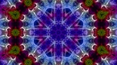 Soyut boya fırça mürekkep patlayabilir formanın düzgün kavramı simetrik desen süs dekoratif Kaleidoscope hareketi geometrik daire ve yıldız şekli