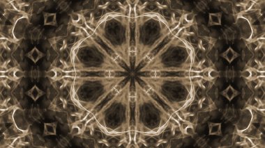 Soyut boya fırça mürekkep patlayabilir formanın düzgün kavramı simetrik desen süs dekoratif Kaleidoscope hareketi geometrik daire ve yıldız şekli