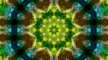 Soyut boya fırça mürekkep patlayabilir formanın düzgün kavramı simetrik desen süs dekoratif Kaleidoscope hareketi geometrik daire ve yıldız şekli