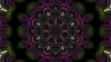 Soyut boya fırça mürekkep patlayabilir formanın düzgün kavramı simetrik desen süs dekoratif Kaleidoscope hareketi geometrik daire ve yıldız şekli