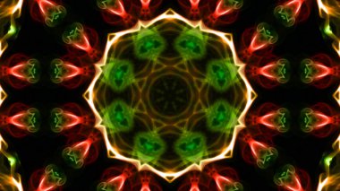 Soyut boya fırça mürekkep patlayabilir formanın düzgün kavramı simetrik desen süs dekoratif Kaleidoscope hareketi geometrik daire ve yıldız şekli