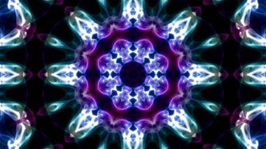 Soyut boya fırça mürekkep patlayabilir formanın düzgün kavramı simetrik desen süs dekoratif Kaleidoscope hareketi geometrik daire ve yıldız şekli