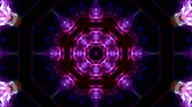 Soyut boya fırça mürekkep patlayabilir formanın düzgün kavramı simetrik desen süs dekoratif Kaleidoscope hareketi geometrik daire ve yıldız şekli