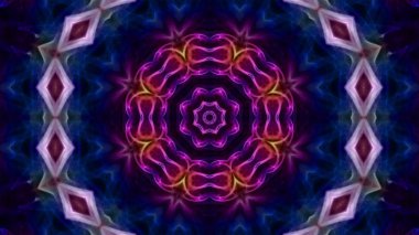 Soyut boya fırça mürekkep patlayabilir formanın düzgün kavramı simetrik desen süs dekoratif Kaleidoscope hareketi geometrik daire ve yıldız şekli