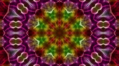 Soyut boya fırça mürekkep patlayabilir formanın düzgün kavramı simetrik desen süs dekoratif Kaleidoscope hareketi geometrik daire ve yıldız şekli