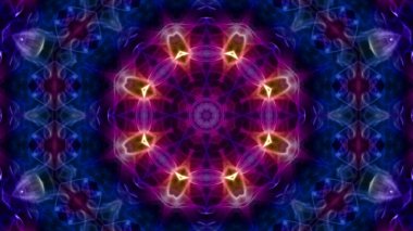 Soyut boya fırça mürekkep patlayabilir formanın düzgün kavramı simetrik desen süs dekoratif Kaleidoscope hareketi geometrik daire ve yıldız şekli