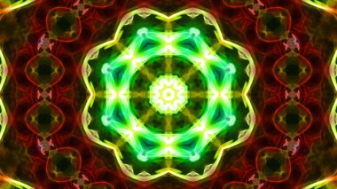 Soyut boya fırça mürekkep patlayabilir formanın düzgün kavramı simetrik desen süs dekoratif Kaleidoscope hareketi geometrik daire ve yıldız şekli