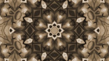 Soyut boya fırça mürekkep patlayabilir formanın düzgün kavramı simetrik desen süs dekoratif Kaleidoscope hareketi geometrik daire ve yıldız şekli