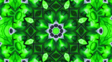 Soyut boya fırça mürekkep patlayabilir formanın düzgün kavramı simetrik desen süs dekoratif Kaleidoscope hareketi geometrik daire ve yıldız şekli