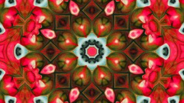 Soyut boya fırça mürekkep patlayabilir formanın düzgün kavramı simetrik desen süs dekoratif Kaleidoscope hareketi geometrik daire ve yıldız şekli