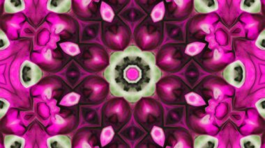 Soyut boya fırça mürekkep patlayabilir formanın düzgün kavramı simetrik desen süs dekoratif Kaleidoscope hareketi geometrik daire ve yıldız şekli