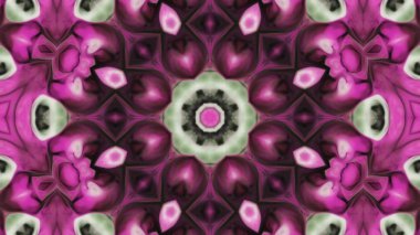 Soyut boya fırça mürekkep patlayabilir formanın düzgün kavramı simetrik desen süs dekoratif Kaleidoscope hareketi geometrik daire ve yıldız şekli