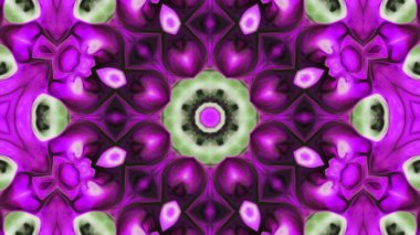 Soyut boya fırça mürekkep patlayabilir formanın düzgün kavramı simetrik desen süs dekoratif Kaleidoscope hareketi geometrik daire ve yıldız şekli