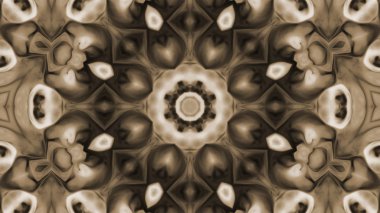 Soyut boya fırça mürekkep patlayabilir formanın düzgün kavramı simetrik desen süs dekoratif Kaleidoscope hareketi geometrik daire ve yıldız şekli