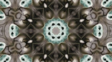 Soyut boya fırça mürekkep patlayabilir formanın düzgün kavramı simetrik desen süs dekoratif Kaleidoscope hareketi geometrik daire ve yıldız şekli