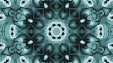 Soyut boya fırça mürekkep patlayabilir formanın düzgün kavramı simetrik desen süs dekoratif Kaleidoscope hareketi geometrik daire ve yıldız şekli