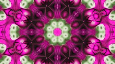 Soyut boya fırça mürekkep patlayabilir formanın düzgün kavramı simetrik desen süs dekoratif Kaleidoscope hareketi geometrik daire ve yıldız şekli