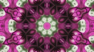 Soyut boya fırça mürekkep patlayabilir formanın düzgün kavramı simetrik desen süs dekoratif Kaleidoscope hareketi geometrik daire ve yıldız şekli