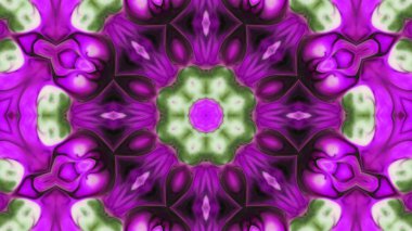 Soyut boya fırça mürekkep patlayabilir formanın düzgün kavramı simetrik desen süs dekoratif Kaleidoscope hareketi geometrik daire ve yıldız şekli