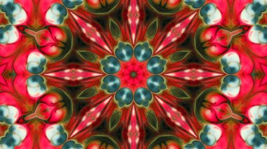 Soyut boya fırça mürekkep patlayabilir formanın düzgün kavramı simetrik desen süs dekoratif Kaleidoscope hareketi geometrik daire ve yıldız şekli