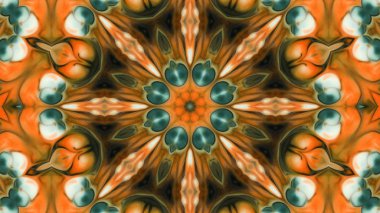 Soyut boya fırça mürekkep patlayabilir formanın düzgün kavramı simetrik desen süs dekoratif Kaleidoscope hareketi geometrik daire ve yıldız şekli