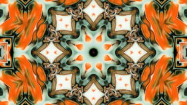 Soyut boya fırça mürekkep patlayabilir formanın düzgün kavramı simetrik desen süs dekoratif Kaleidoscope hareketi geometrik daire ve yıldız şekli