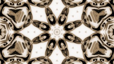 Soyut boya fırça mürekkep patlayabilir formanın düzgün kavramı simetrik desen süs dekoratif Kaleidoscope hareketi geometrik daire ve yıldız şekli