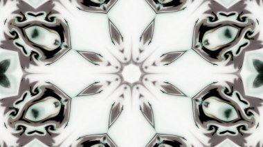 Soyut boya fırça mürekkep patlayabilir formanın düzgün kavramı simetrik desen süs dekoratif Kaleidoscope hareketi geometrik daire ve yıldız şekli