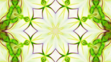 Soyut boya fırça mürekkep patlayabilir formanın düzgün kavramı simetrik desen süs dekoratif Kaleidoscope hareketi geometrik daire ve yıldız şekli