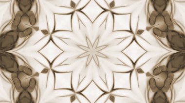 Soyut boya fırça mürekkep patlayabilir formanın düzgün kavramı simetrik desen süs dekoratif Kaleidoscope hareketi geometrik daire ve yıldız şekli