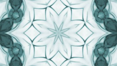 Soyut boya fırça mürekkep patlayabilir formanın düzgün kavramı simetrik desen süs dekoratif Kaleidoscope hareketi geometrik daire ve yıldız şekli