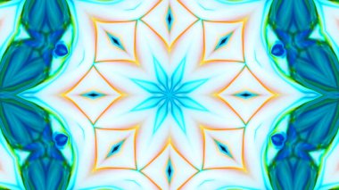 Soyut boya fırça mürekkep patlayabilir formanın düzgün kavramı simetrik desen süs dekoratif Kaleidoscope hareketi geometrik daire ve yıldız şekli