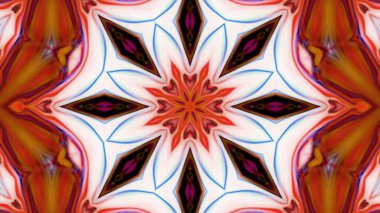 Soyut boya fırça mürekkep patlayabilir formanın düzgün kavramı simetrik desen süs dekoratif Kaleidoscope hareketi geometrik daire ve yıldız şekli