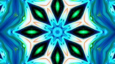 Soyut boya fırça mürekkep patlayabilir formanın düzgün kavramı simetrik desen süs dekoratif Kaleidoscope hareketi geometrik daire ve yıldız şekli