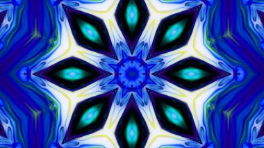 Soyut boya fırça mürekkep patlayabilir formanın düzgün kavramı simetrik desen süs dekoratif Kaleidoscope hareketi geometrik daire ve yıldız şekli