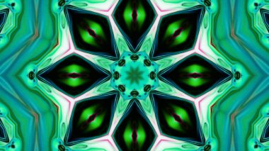 Soyut boya fırça mürekkep patlayabilir formanın düzgün kavramı simetrik desen süs dekoratif Kaleidoscope hareketi geometrik daire ve yıldız şekli