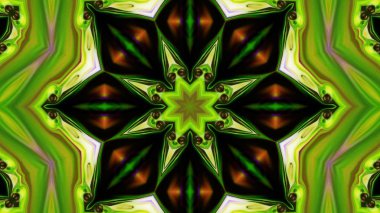 Soyut boya fırça mürekkep patlayabilir formanın düzgün kavramı simetrik desen süs dekoratif Kaleidoscope hareketi geometrik daire ve yıldız şekli