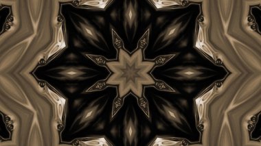 Soyut boya fırça mürekkep patlayabilir formanın düzgün kavramı simetrik desen süs dekoratif Kaleidoscope hareketi geometrik daire ve yıldız şekli