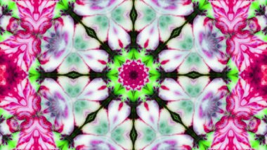 Soyut boya fırça mürekkep patlayabilir formanın düzgün kavramı simetrik desen süs dekoratif Kaleidoscope hareketi geometrik daire ve yıldız şekli