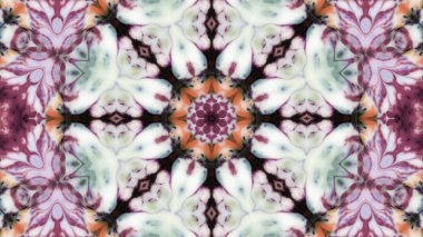 Soyut boya fırça mürekkep patlayabilir formanın düzgün kavramı simetrik desen süs dekoratif Kaleidoscope hareketi geometrik daire ve yıldız şekli